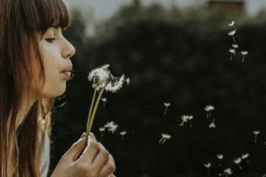 Girl Blowing on Dandelion, Safe Haven Counselling, Counselling Surrey BC